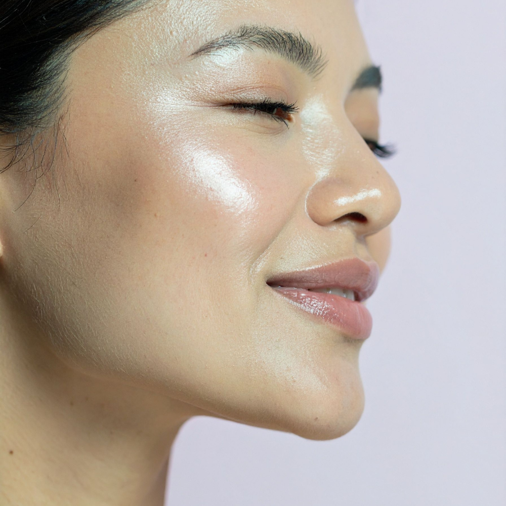 Woman with glowing skin